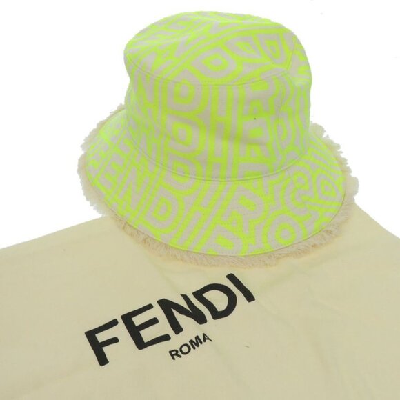 Fendi Marc Jacobs Collaboration Bucket Hat Cotton Polyester Neon Yellow Hat main image 7